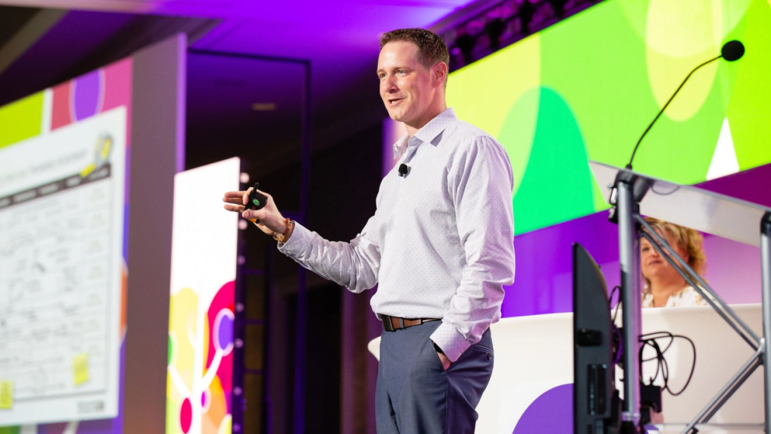 Marketing manager speaking at an RbA Conference