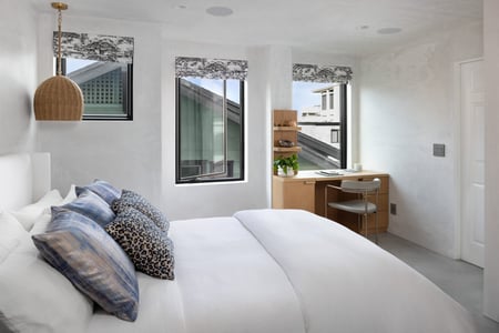 Breegan Jane's guest room with glider windows